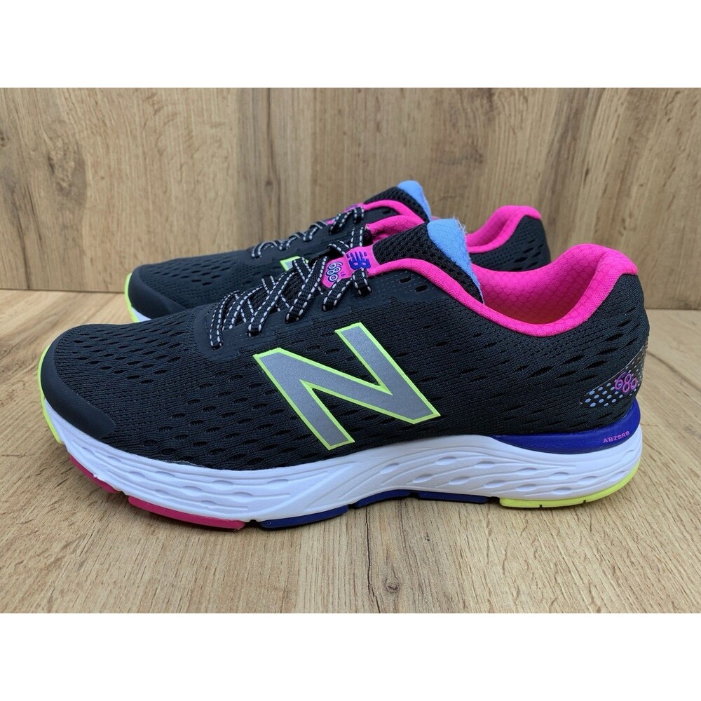 New Balance Fresh Foam 680 v6 Wide Women Running Shoes W680SD6 Black Pink 10.5 D - Picture 3 of 12